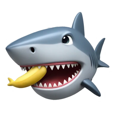 shark Puppet eat banana sticker