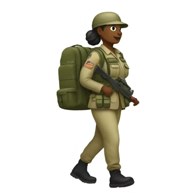 army woman walking sticker