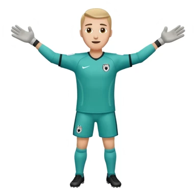 soccer goalkeeper full body arms out wide sticker