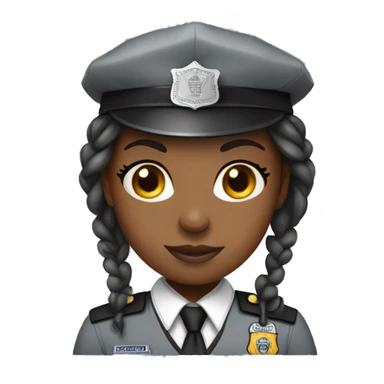 Black girl correction officer grey shirt  sticker