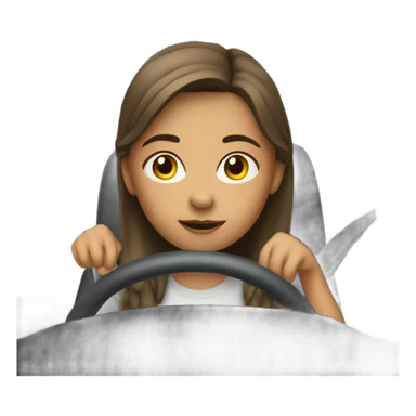 girl in car interior sticker