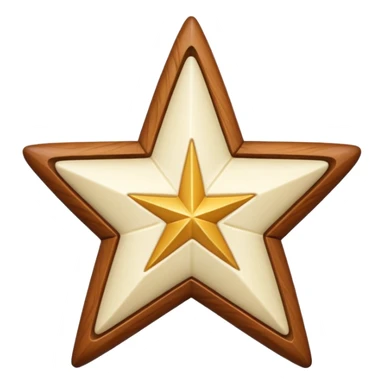 star carved from ivory sticker