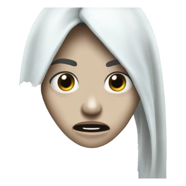 Kayako ghost from the grudge doing pog face sticker