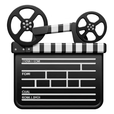 film clap black and white sticker
