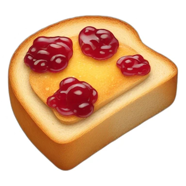 A slice of bread with jam. sticker