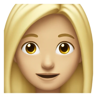 a blonde hair girl smile sticker