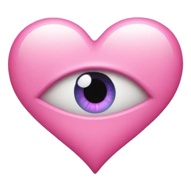 pink heart eye emoji sticker