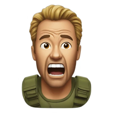 angry and shouting kirk from tropic thunder sticker