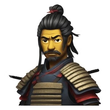 Apocalyptic Samurai Portrait sticker