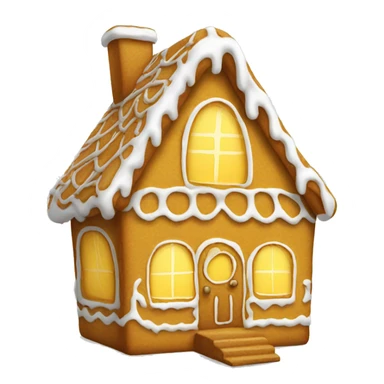 Cosy yellow gingerbread house  sticker