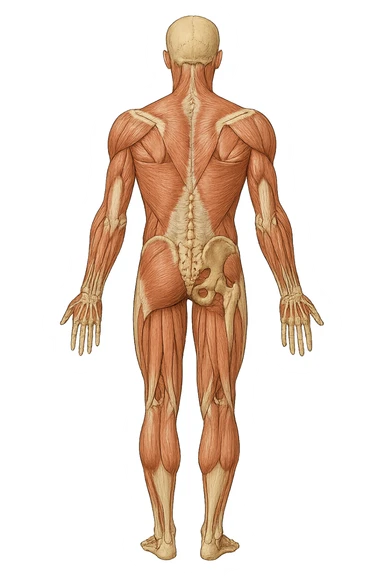 corpo umano anatomico con schiena piatta sticker