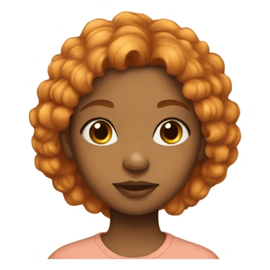 young mixed girl ginger  sticker