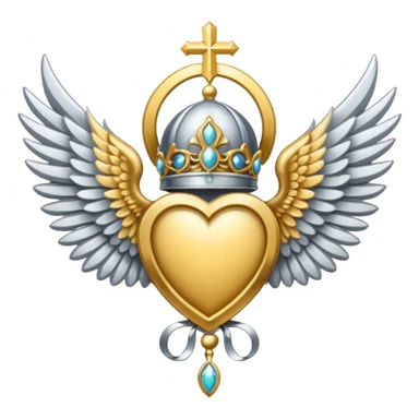 Holy Saint  Emblem with Silver wings sticker