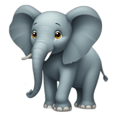 éléphant avec un papillon sticker