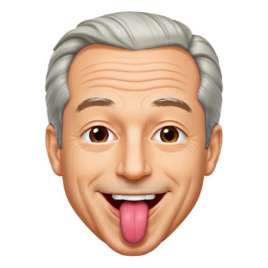 Jeffrey Epstein with tongue out sticker