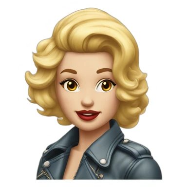 pin up blond moto sticker