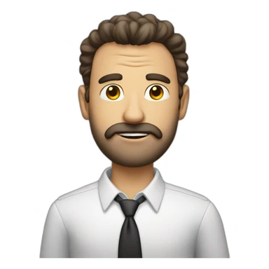 extremely hairy boss man sticker