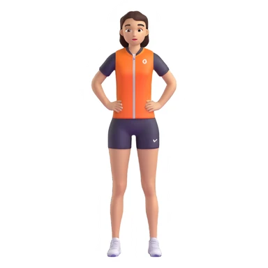 female athlete in sports kit standing sticker