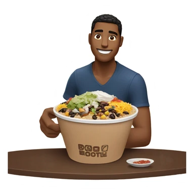 guy eating chipotle  sticker