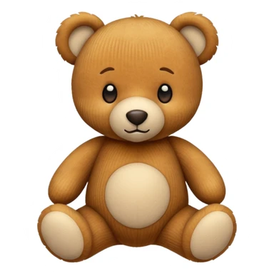 Corduroy texture teddy bear sticker