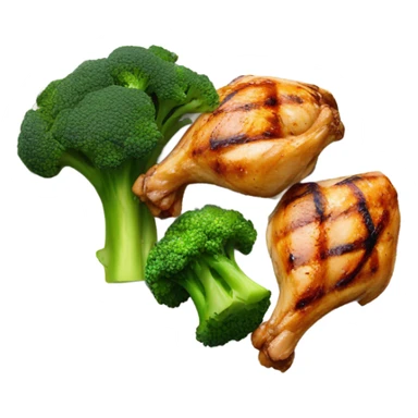 grill chicken with broccoli sticker