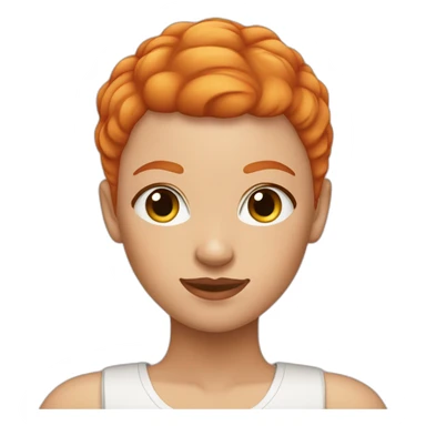 ginger buzzcut hair freekles girl sticker