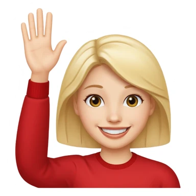 carita saludando  sticker
