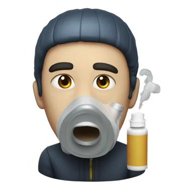 International art thief with an inhaler sticker