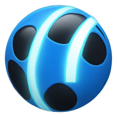 Blue electric ball sticker