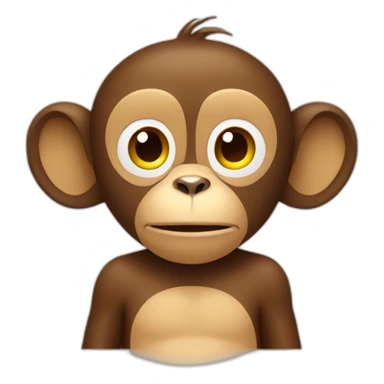 monkey presses on hear icon sticker