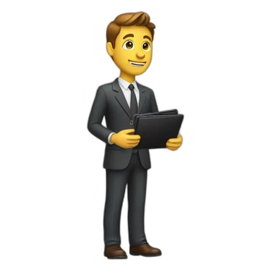 a guy in suit checking his wallet sticker