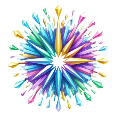 Glitter Cian Explosion sticker