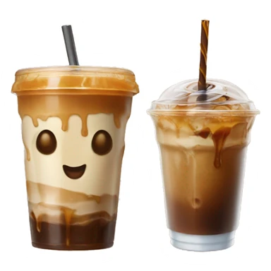 Iced coffee with caramel drizzle  sticker