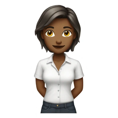 Girl with we white shirt  sticker