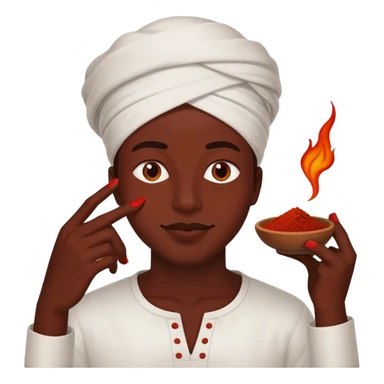 berbere red spice fire happy sticker