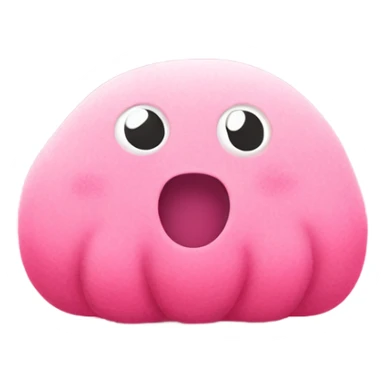 cute frowning jellycat, pink sticker