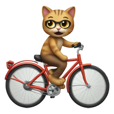 Cat on a bike sticker