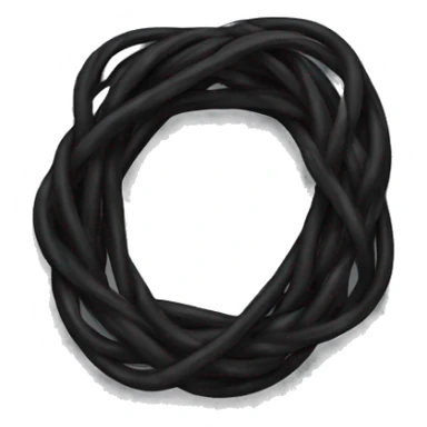 Rubber band in black sticker