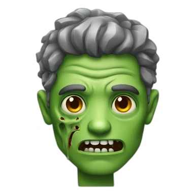Green handsome zombie sticker