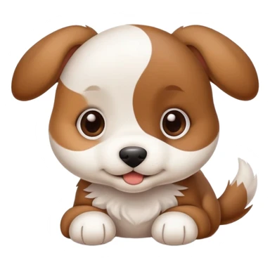 cute puppy dog with floppy ears sticker
