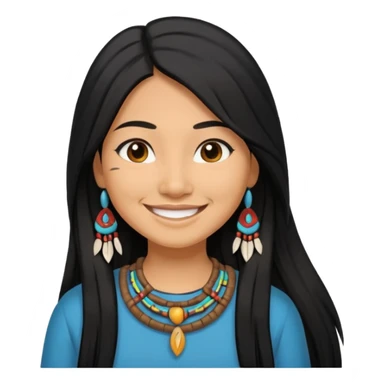 Create an Maliseet First Nation woman emoji based on my pictures sticker