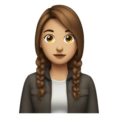 Depression realest girl with brown hair sticker