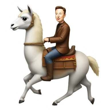  elon musk riding a lama sticker