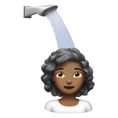 Women washing her hair sticker