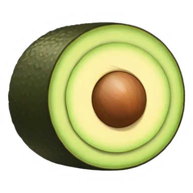 Cute avocado roll sticker