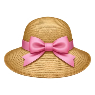 sun hat with a pink bow sticker