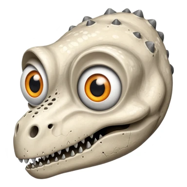 a dniasour bone with eyes sticker