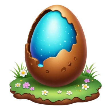 magical poop easter cosmic egg landscape  sticker