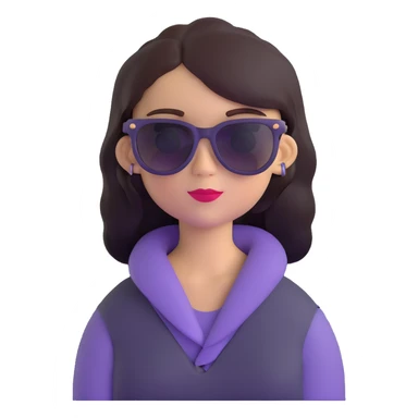 confident girl with sunglasses sticker