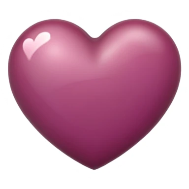 Deep mauve-red heart shape sticker